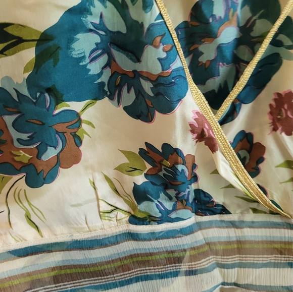 Rare Anthropologie 2005 Odille Guilded Surplice Silk Top Size 10 - Picture 4 of 5